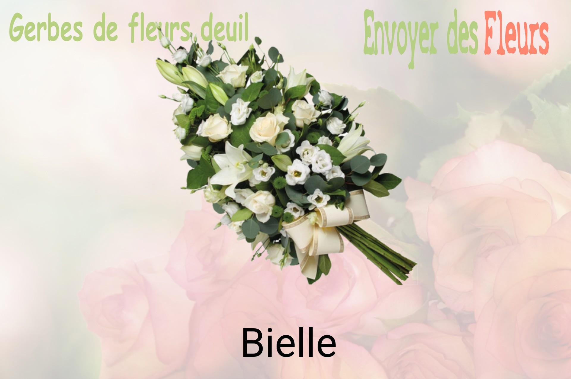 Gerbe de fleurs de deuil livrée à Bielle